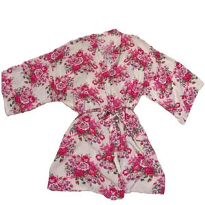 Bridesmaid Gold Floral Wrap Robe Size M/L